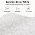 thumbnail image 6 of Frostbloom Queen Size Boucle Upholstered Platform Bed Frame with Wingback Headboard, White, 6 of 11