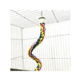 thumbnail image 5 of Large Bird Parrot Chewing Rope Cotton Perch Cage Swing Climbing Bite Toy, 5 of 5