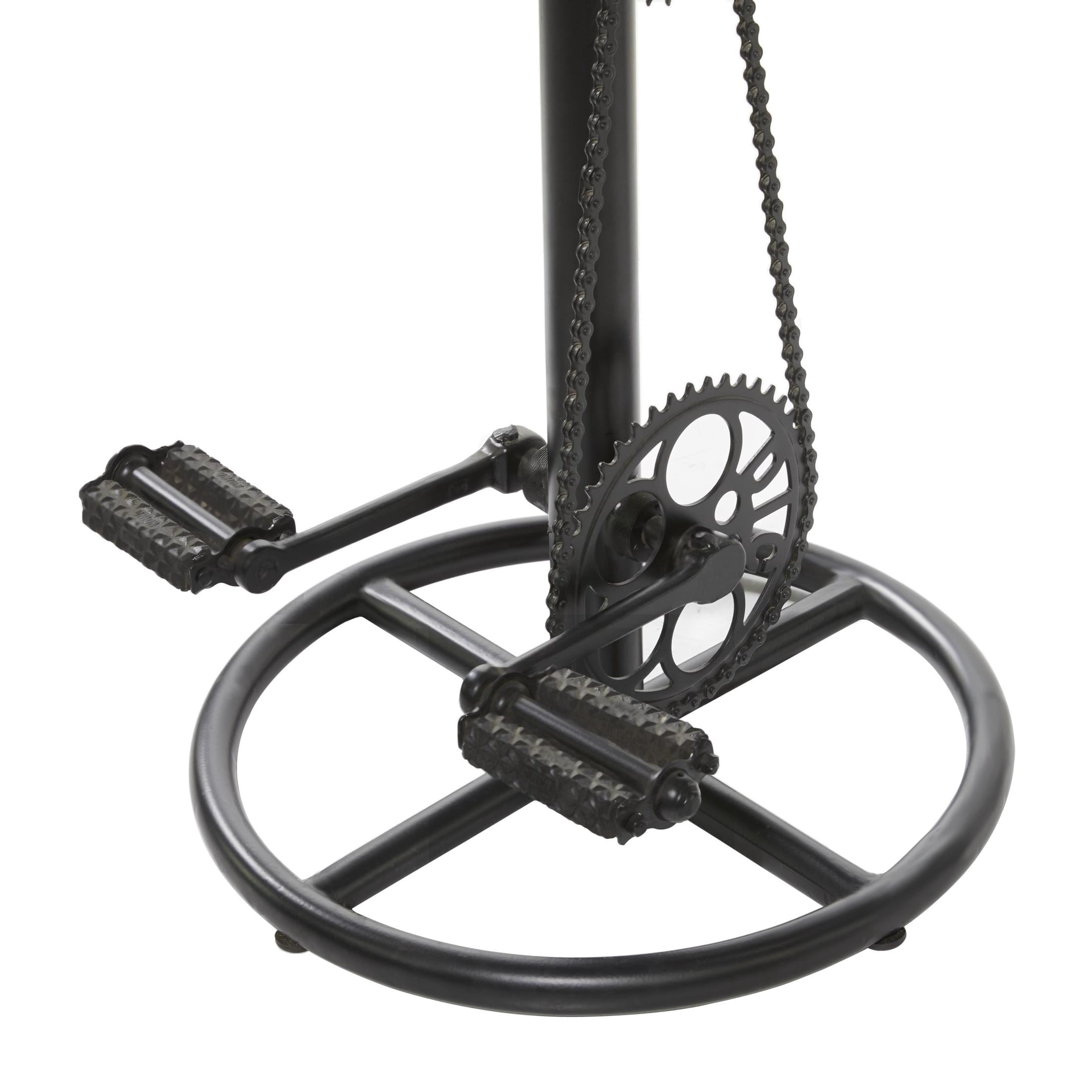 DecMode Metal Bike Counter Stool with Pedals, Brown
