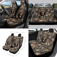 thumbnail image 2 of Renewold Deer Camo Hunting Forest 15 PCS Car Seat Covers Set for Men Women, Seat Protector Steering Wheel Cover Seat Belt Pads Trash Bin Sunglass Pocket Rear View Mirror Protector Coasters Key Chain, 2 of 7