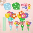 thumbnail image 2 of Diconna Flower Bouquet DIY Craft 24Pcs Kit Colorful Mother's Day Greeting Card Present for Moms, 2 of 7