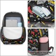 thumbnail image 4 of Game Controller Black Pattern 17" School Backpacks for Teens,Waterproof Oxford Fabric,S-Shape Padded Straps for School,Travel,Hiking,Camping, 4 of 6