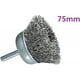 thumbnail image 2 of Stahl-Bohrbürste - 75 mm - Messing-Bohrbürste - Rostschutz-Polierscheibe - 6 mm Schaft, 2 of 5