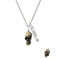 thumbnail image 2 of Delight Jewelry Resin Skull Silvertone Believe Faith Prayer Hope Bar Charm Necklace, 23", 2 of 4