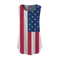 thumbnail image 3 of Enwejyy Womens US Ameircan Flag Print Sleeveless Casual Loose Tank T-Shirt Blouse Tops, 3 of 3