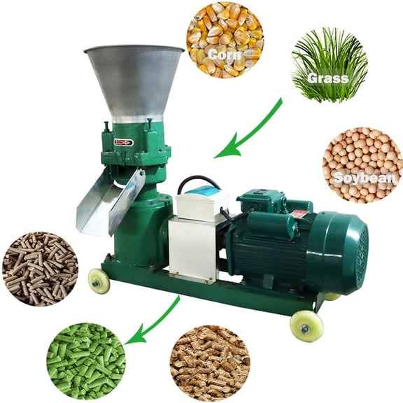 TECHTONGDA Farm Animal Feed Pellet Mill Machine 10MM Chicken Feed Granulator 4500W 220V