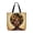 African American Woman Sunflowers, variant on Stylish Black Woman Tote Bag, Afro Queen Large Capacity Zippered Reusable Bag, Black Women Magic Handbags for Work Travel Shopping Grocery