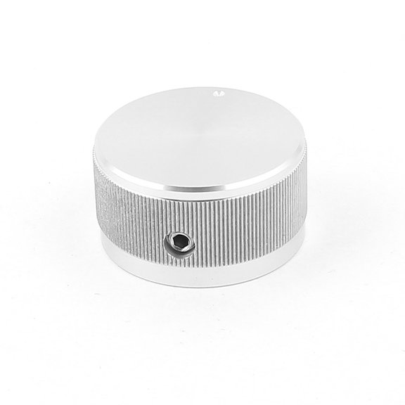 Perillas de control de volumen de altavoz HiFi de aluminio sólido CNC en tono plateado 30x16mm
