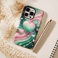 thumbnail image 6 of Valentine's Day Glitter Hearts Swirl Holographic Gradient iPhone Case Compatible with iPhone 11/12/13/14/15/16 (Pro Max/Plus) Couples Gift Idea, 6 of 9