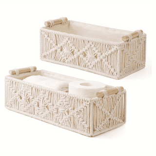 Farmlyn Creek Plastic Storage Baskets, White Nesting Bin Containers wi