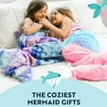 thumbnail image 5 of Catalonia Mermaid Tail Blanket, Soft Flannel Fleece All Seasons Sleeping Blanket for Kids Adults, Rainbow Ombre Fish Scale Design Snuggle Blanket, Best Gifts, 5 of 8