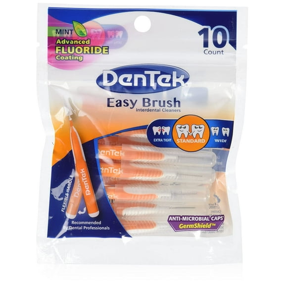 DenTek Easy Brush Cleaners, Mint, 10 CT (Pack - 6)