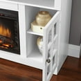 Muskoka Huntley 59" TV Stand Electric Fireplace White Wood Finish for