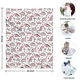 thumbnail image 4 of Pink Dinosaurs Palms Bones Pattern Blanket,Comfortable Soft Lamb Wool Throw Blanket,All Season,Warm Lightweight Blankets for Sofa Bed Couch Living Room Chair,30"x40", 4 of 4