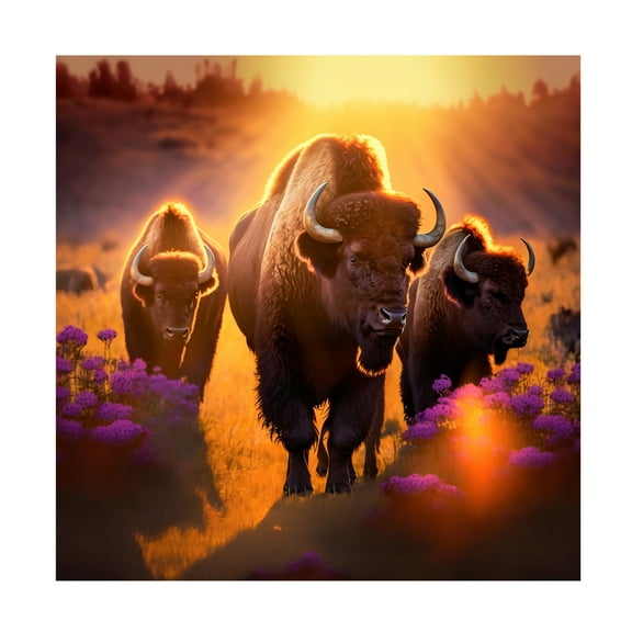 Canvas Wall Art - Ray Heere 'North American Wildlife 61' Wall Art for Living Room, Bedroom, or Office Décor by Trademark Fine Art - 14 x 14 Inches