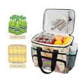 thumbnail image 2 of FORMRS Insulated Cooler Bag 24 Cans Capacity Soft Leakproof Lunch Box with Side Pockets, Beige Rainbow, 2 of 7