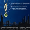 thumbnail image 2 of Gem Stone King 14K Yellow Gold Green Tourmaline and Lab Grown Diamond Pendant Necklace for Women | 0.28 Cttw | Gemstone October Birthstone | Round 4MM | With 18 inch Chain, 2 of 6
