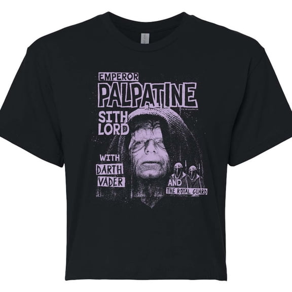 Star Wars - Palpatine - Juniors Cropped Graphic T-Shirt