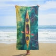 thumbnail image 3 of Colorful Kayaks Glide Across The Lake Oversized -Washed Lightweight Quick Dry Beach Towels - 32"x63", 3 of 7