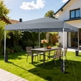 thumbnail image 2 of Gymax 10 x 10 FT Pop up Canopy Tent w/Carrying Bag 4 Sandbags 8 Stakes 4 Wind Ropes Grey, 2 of 10