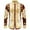 Brown, variant on Huuilaibazoo Men's Stylish Dress Slim Fit Shirts Pattern Printed Shirts Long Sleeve Lapel Neck Button Down Shirts