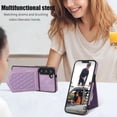 thumbnail image 3 of Phone Case for Samsung Galaxy S23 5G Wallet Cover with Tempered Glass Screen Protector Mirror Credit Card Holder Slot Shoulder Crossbody Strap Cell S 23 23S GS23 G5 SM-S911U 6.1 inch Women Girl Purple, 3 of 13