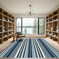 thumbnail image 2 of ODIKA 4x6 Machine Washable Non-Slip Area Rug, Geometric Navy High Traffic Rug with Pad, Blue, 1051223, 2 of 8