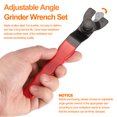 thumbnail image 5 of Uxcell 2pcs Adjustable Angle Grinder Wrench 10-40mm  Range Lock Nut Pin Spanners Red, 5 of 7