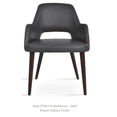 thumbnail image 3 of SABRINA ARMCHAIR - PPM-FR GREY (Antharice - 660) BEECH WOOD WALNUT FINISH LEGS, 3 of 4