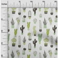 thumbnail image 2 of oneOone Viscose Jersey White Fabric Cactus Sewing Material Print Fabric By The Yard 60 Inch Wide-T4, 2 of 7
