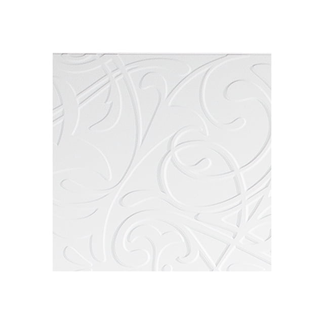FASÄDE Easy Installation Damask Matte White Wall Panel Sample (12" X 12" Sample)