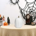thumbnail image 6 of SIguan,1 PCS Artificial Pumpkins Faux Foam Pumpkins for Decorating Plastic Pumpkin Fall Decor for Autumn Thanksgiving Halloween Table Centerpiece White2 5.9*8.66'', 6 of 8