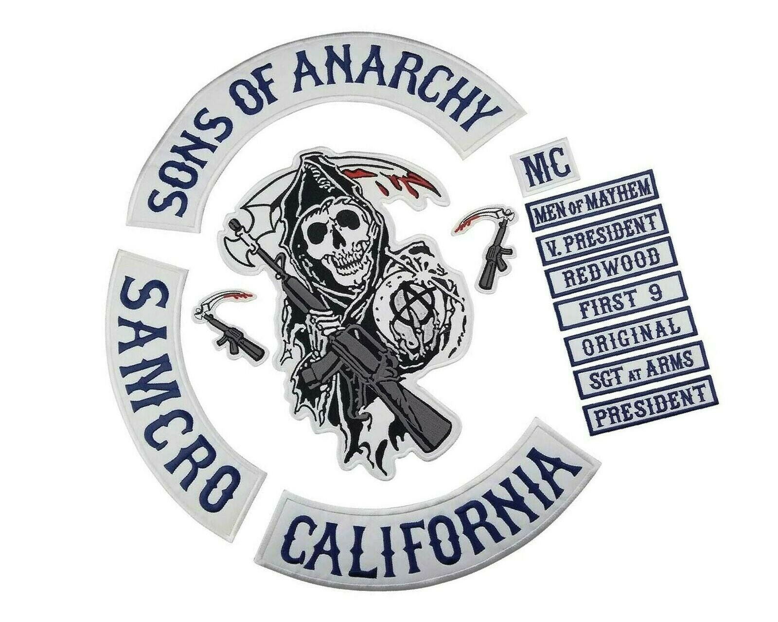 Mainstreet Classics Sons Of Anarchy California 13 Piece Jacket Biker 14 Tall Iron On Patch Set Walmart Com Walmart Com Mainstreet Classics Sons Of Anarchy California 13 Piece Jacket Biker 14 Tall Iron On Patch Set Walmart Com Walmart Com