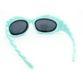thumbnail image 4 of Womens Rhinestone Jewel Lens Trim Sport Wrap Flaming Plastic Sunglasses Blue - Black, 4 of 4