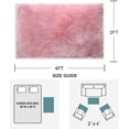 thumbnail image 3 of YJ.GWL Soft Fluffy Rugs Faux Sheepskin Area Rug for Living Room Bedroom Plush Carpet Nursery Floor Mat Home Decor,3'x5',Pink, 3 of 7