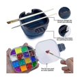 thumbnail image 4 of Airtight Paint Saver Storage Palette Box, 16-well Palette Box With Lid, Include Paint Brush Basin, Perfect For Gouache, 4 of 5