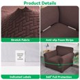 thumbnail image 5 of 100% Waterproof Sofa Cover, Washable Sectional Couch Cover, Stretch Jacquard Sofa Slipcover, Furniture Protector for Kids, Pets, Dog and Cat (Brown, Armchair, 1 Cushion), 5 of 8