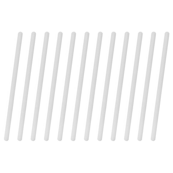 12PK Polypropylene Stirring Rods, 9.8" - Rounded Ends, 10mm Diameter - Excellent for Laboratory or Home Use - Chemical & Heat Resistant Plastic - Eisco Labs