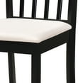 thumbnail image 3 of Kings Brand Furniture - Set of 4 Wood Dining Chairs - Upholstered Modern Dining Room Kitchen Armless Side Chair, Black, 3 of 6