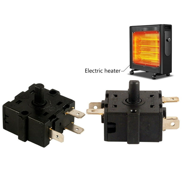 3Pin 5Pin AC Electric Heater Gear Knob Switch Rotary Selector Thermostat  Switch - Walmart.com
