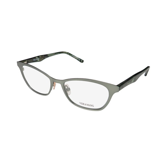 NEW VERA WANG V352 WOMENS/LADIES CAT EYE FULL-RIM FERN FRAME DEMO LENSES 51-17-140 FLEXIBLE HINGES EYEGLASSES/EYEGLASS FRAME