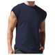 thumbnail image 1 of Men's Vest Casual Sleeveless Beach Retro Summer Solid Color Round Neck Sleeveless Vest3XL, 1 of 4
