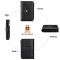 thumbnail image 5 of FALAN MULE Women’s Small Leather Wallet Rfid Blocking Bifold Card Holder with 3 ID Windows, 5 of 6