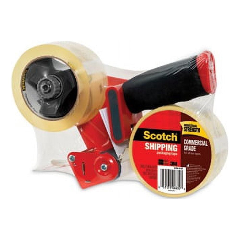 Packaging Tape Dispenser with 2 Rolls of Tape 1.88" x 54.6yds