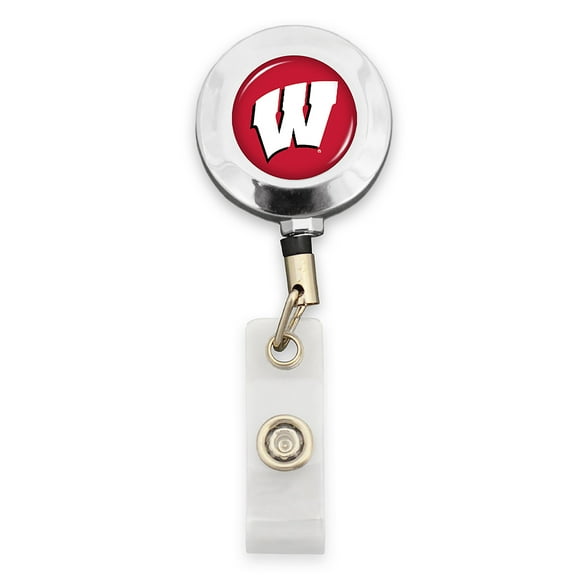 Wisconsin Badge Reel with Alligator Clip
