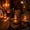 Black, variant on Lunxisen 1 Pcs Halloween Web LED Flameless Candle Skull Embossed Battery Operated Colorful Glowing Effect Decorative Candles