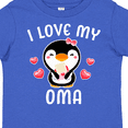 thumbnail image 4 of Inktastic I Love My Oma with Cute Penguin and Hearts Girls Toddler T-Shirt, 4 of 5