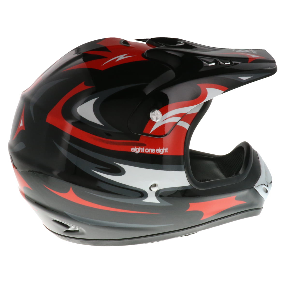 818 H351 Off-Road Motocross Helmet H351 FLAT BLACK S Flat Black, Small 