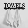 thumbnail image 2 of Black Metal Towels Design Wall Mounted 5 Dual-Hook Towel Hanger Rack for Bathroom or Kitchen, 2 of 7