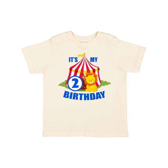 Inktastic Its My Birthday Circus Tent with Lion 2 Years Old Boys or Girls Toddler T-Shirt